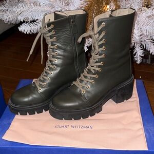 Stuart Weitzman Olive Lace-Up Boots